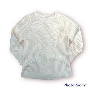 Christopher & Banks White Crew Neck Sweater